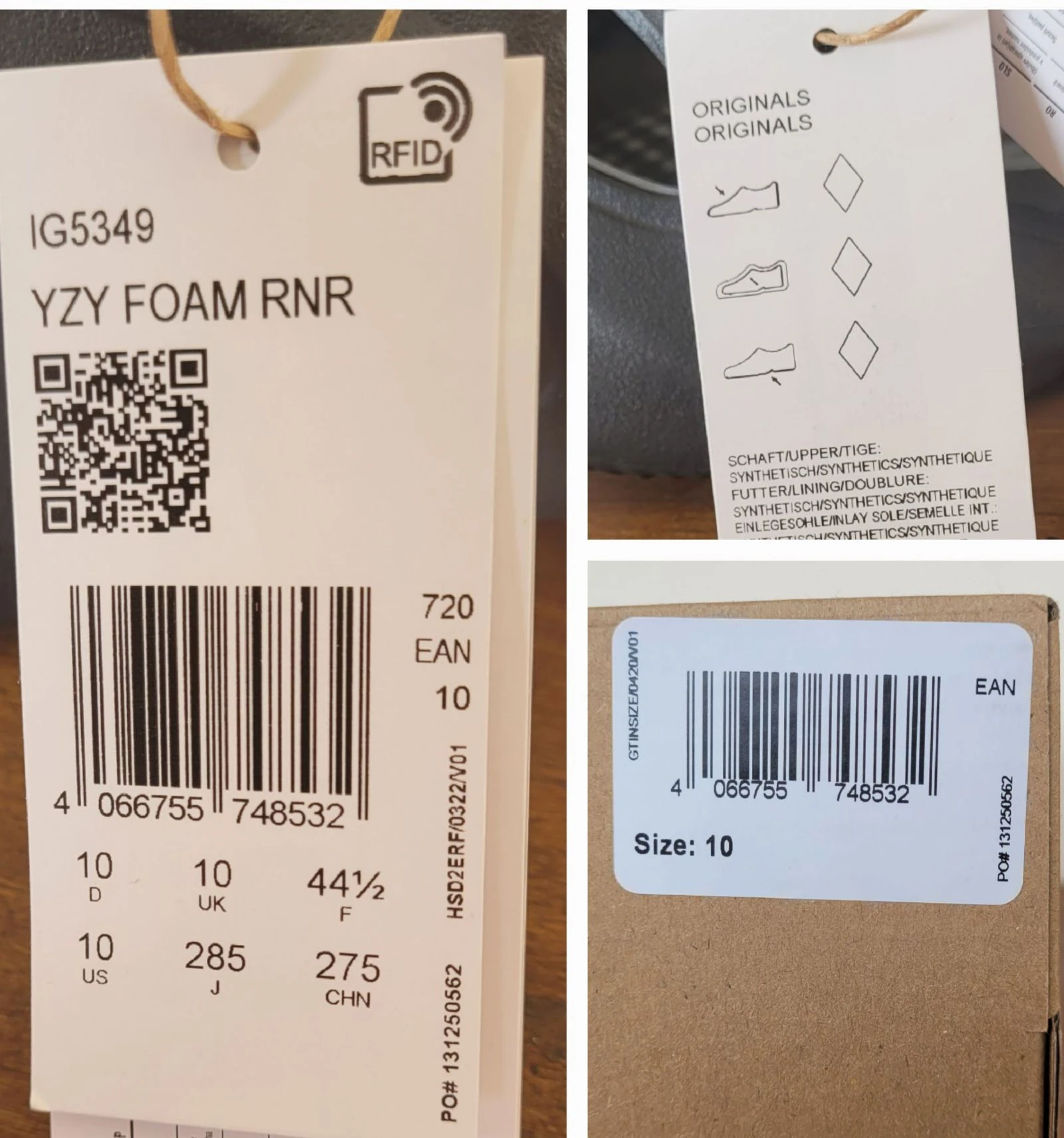 Adidas Tênis Yeezy Foam Runner Carbono Tamanho 44,5/US 10 - Ref IG5349 - Novo & Caixa Original – photo 6